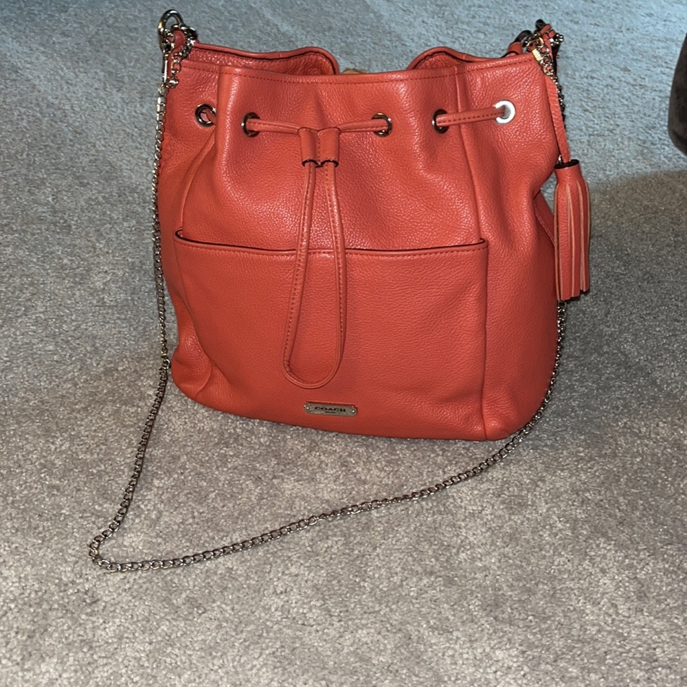 Coral Coach Bucket Purse